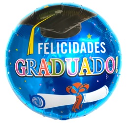 GLOBO FOIL 18P EGRESADO FONDO AZUL