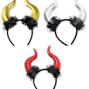 VINCHA MALEFICA PLASTICA METALIZADA