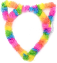 VINCHA PELUCHE LED GATO MULTICOLOR