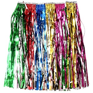 POLLERA HAWAIANA METAL MULTICOLOR