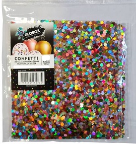 CONFETTI METAL X 20G HEXAGONAL LASER MULTICOLOR