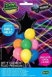 SET 9 GLOBOS PREMIUN FLUO