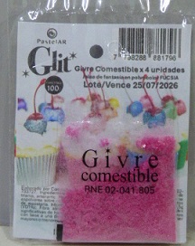 BRILLANTINA COMESTIBLE X 4 FUCSIA