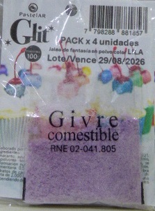 BRILLANTINA COMESTIBLE X 4 LILA