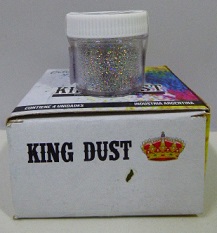 GLITTER COMESTIBLE KING DUST X4G PLATA