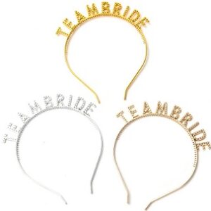 VINCHA PLASTICA TEAM BRIDE ORO - PLATA - ROSA GOLD