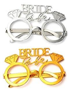 ANTEOJO METALIZ. BRIDE TO BE ORO/PLATA