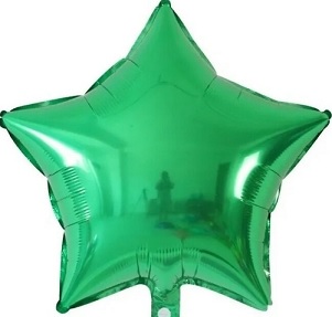 GLOBO FOIL 18P ESTRELLA VERDE