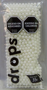 PERLAS COMESTIBLES X 35GR BLANCAS CHICAS