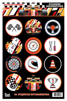 STICKERS AUTOADHESIVOS X24 AUTOS CARRERA