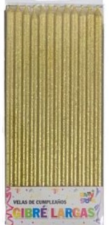 VELA FINITA GIBRE X12 DORADA