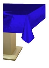 MANTEL METALIZADO 1,37X1,83MT. AZUL