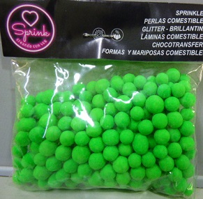PERLAS COMESTIBLES X 40GR NEON VERDE