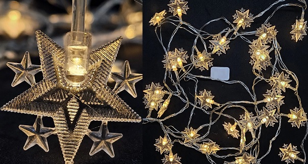 LUZ LED X28 ESTRELLA Y ESTRELLITAS CALIDA