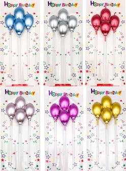 VELA METALIZADA X 4 GLOBITO