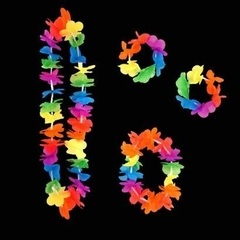 SET HAWAIANO 4 PIEZAS MULTICOLOR