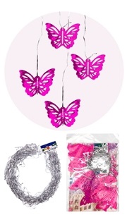 ADORNO COLGANTE MARIPOSA PARA ARMAR FUCSIA