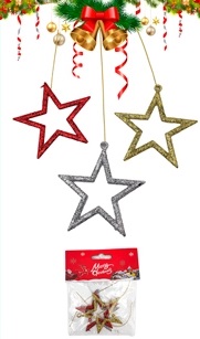 ADORNO NAVIDEÑO CONTORNO ESTRELLA GIBREADA MEDIAN