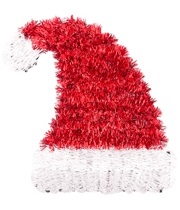 ADORNO NAVIDEÑO OROPEL GORRO PAPA NOEL 27CM