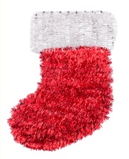 ADORNO NAVIDEÑO OROPEL BOTA NAVIDEÑA 34CM