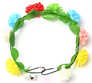 CORONA CRISANTEMOS LED