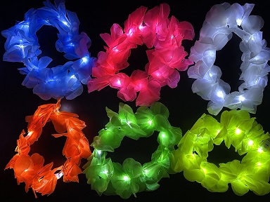 VINCHA HAWAIANA ELASTICA LED X 1