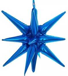 GLOBO FOIL 22P ESTRELLA 14 PUNTAS AZUL