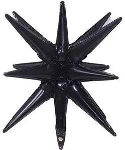 GLOBO FOIL 22P ESTRELLA 14 PUNTAS NEGRO