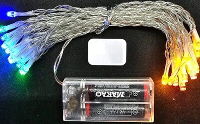 LUZ LED X 80 MULTICOLOR A PILA