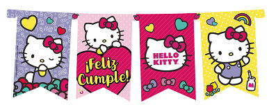 BANDERIN FELIZ CUMPLE X 1 HELLO KITTY