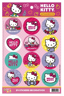 STICKERS AUTOADHESIVOS X24 HELLO KITTY