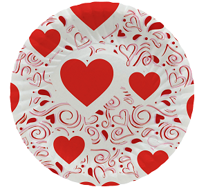 PLATO CHICO X 8 CORAZONES