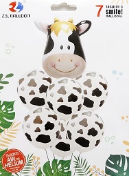 SET 7 GLOBOS ANIMAL VACA