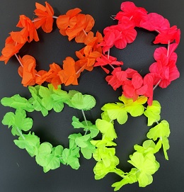 VINCHA HAWAIANA ELASTICA X 12 FLUO