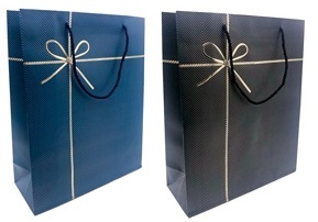 BOLSA DE REGALO 26X32 MOÑO FINO DORADO