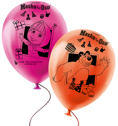 GLOBO PREMIUN 12P X6 MASHA Y EL OSO