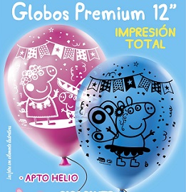 GLOBO PREMIUN 12P X6 PEPPA PIG