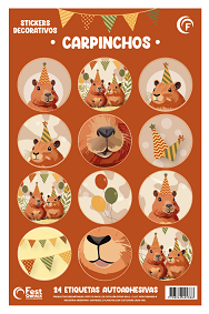 STICKERS AUTOADHESIVOS X24 CARPINCHO