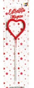 VELA ESTRELLITA CORAZON ROJA