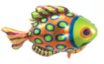 GLOBO FOIL SILUETA 14P PEZ TROPICAL