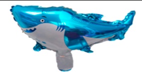 GLOBO FOIL SILUETA 14P TIBURON