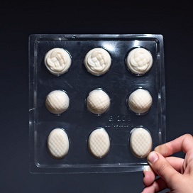 PLACA BOMBONES REDONDOS Y OVALADOS X 10