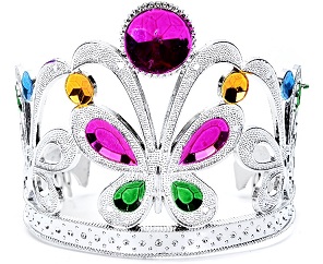 CORONA PRINCESA PLATA MARIPOSA