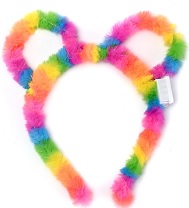 VINCHA PELUCHE LED RATON MULTICOLOR