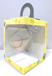 CAJA CON VISOR PARA HUEVO NRO 10