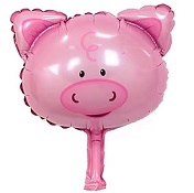 GLOBO FOIL SILUETA 18P CARA DE CHANCHO