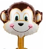 GLOBO FOIL SILUETA 18P CARA DE MONO