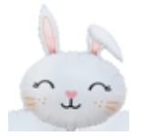 GLOBO FOIL SILUETA 80CM CARA CONEJO