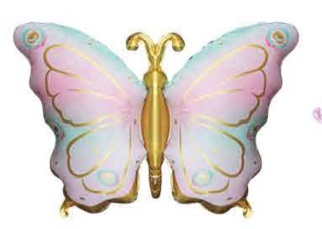 GLOBO FOIL SILUETA MARIPOSA 79CM X 52CM