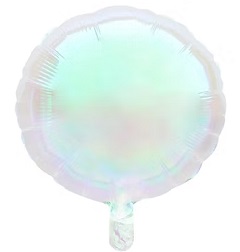 GLOBO FOIL 18P REDONDO IRIDISCENTE